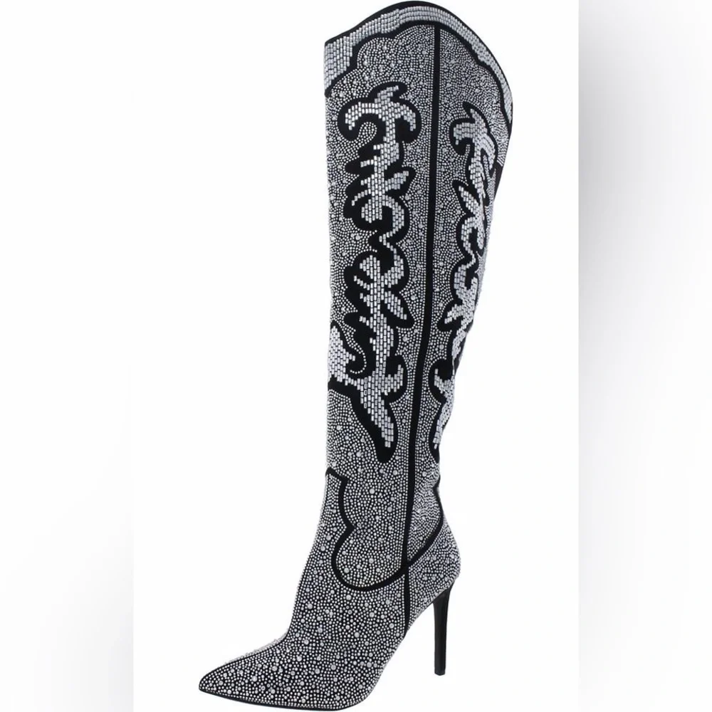 INC International Concepts Rhinestone Cowboy Boots 5 New Without Box
